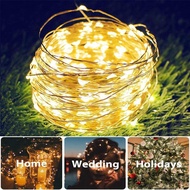 Christmas tumblr Wire fairty Lights 1m 2m 3m 4m 5m Colorful Yellow Battery Decorative Tree Room Gift