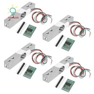 Digital Load Cell Weight Sensor,4Sets 5KG Load Cell HX711 AD Weighit Amplifier Module Pressure Senso