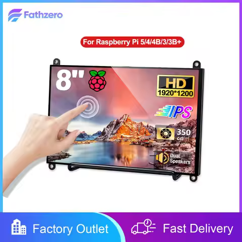 8 inch Raspberry Pi Touch Monitor 1920x1200 External IPS Display Raspberry Pi 5/4/3/2/B/B+ Jetson Na