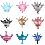 Mini Crown Foil Balloons Set Princess Crown Prince Crown Birthday Party Decorations for Kids Childre
