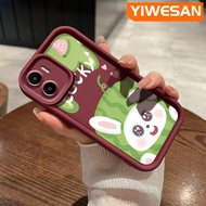 YIWESAN เคสสำหรับ A2 A1 MI Redmi Xiaomi ลายการ์ตูนน่ารักแตงโมกระต่ายซิลิโคนนิ่มเคสมือถือดีไซน์ใหม่คู่กันกระแทกรวมทุกอย่างไว้ในเคสป้องกันเลนส์กล้อง