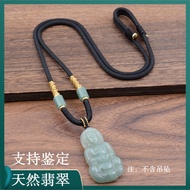 【女王时尚香包】 平安扣玉佛高端挂绳玉坠玉佩翡翠吊坠挂坠绳男士项链挂件绳子粗款High end handmade woven necklace, rope jade, adjustable neck 