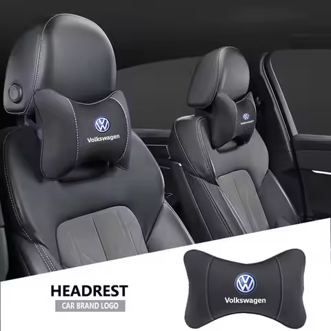 1Pcs Car Neck Headrest Pillow Cushion Seat Soft Pad For VW GTI Atlas Jetta Touareg Variant Golf Polo