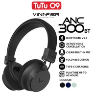 Vinnfier ANC 300 BT Active Noise Cancelling Bluetooth Headphone Strong Bass Bluetooth v5.3 up to 60H
