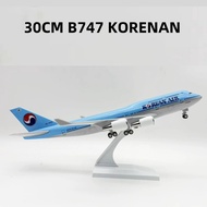 cod B747 Korean Air 30cm Resin Replica Miniature Airplane Model Collection Aircraft for 747 Plane Mo
