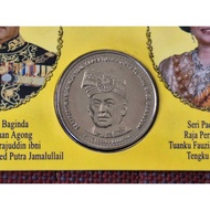 Malaysia 2002 Pertabalan YDP Agong XII Raja Perlis King Installation BU UNC Coin Card