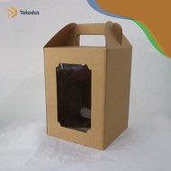 Handle Box/Gable Box/Box Jingjing Kraft 14X14X20 cm Cookie Box Contains 3 Jars 500gm Tokodus Pagarsih