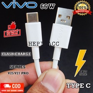 KABEL DATA VIVO ORIGINAL 100% V25 V27 PRO 66 WATT 66W FLASH CHARGE HIGH QUALITY TYPE C / TEPSI / KUA