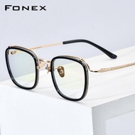 FONEX Acetate Titanium กรอบแว่นตาผู้ชาย2022 Vintage Oversize Square แว่นตาผู้หญิงแว่นตาแว่นตา F85730