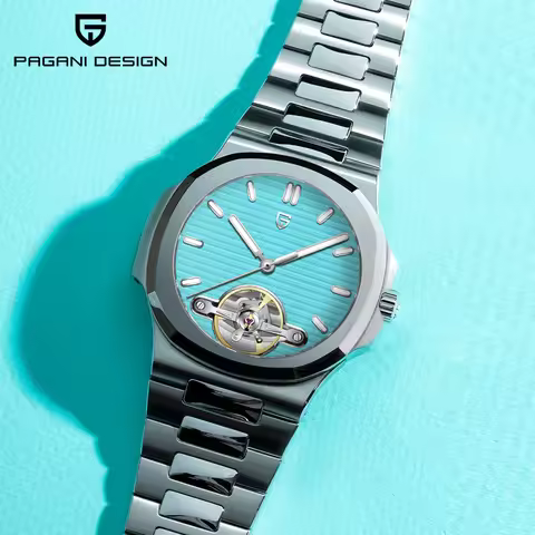 2025 New PAGANI DESIGN Men's Watches Skeleton Tourbillon Automatic Watch For Men Stainless steel Fas