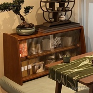 Solid Wood Shelf Antique Tea Set Small Medium Low Storage Cabinet Desktop Japanese Water Cup Cabinet