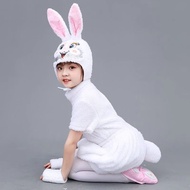 Bunny Costume Children White Bunny Children Animal Costume Cartoon Style Bunny Performance Costume