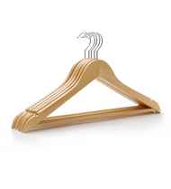 G.House Online SAKU ไม้แขวนเสื้อไม้ ขนาด 44.5×1.2×23ซม. รุ่น AY05 สีไม้ บรรจุ 5ชิ้น/แพ็ค ของแท้