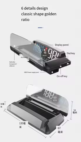 Multifunction H400S New Car HUD Head Up OBD Display Windshield Projector with Water Temp Voltage Ala