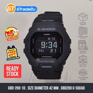 Original G Shock Men GBD-200-1D GBD200-1D GBD-200-1 Digital G-Squad Workout Watch Black [READY STOCK]