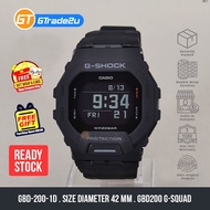 Original G Shock Men GBD-200-1D GBD200-1D GBD-200-1 Digital G-Squad Workout Watch Black [READY STOCK
