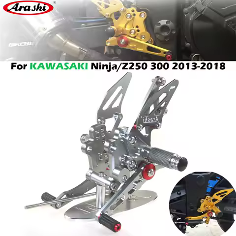 Arashi Motorcycle accessories footrest footpeg pedal foot peg Rearset Rear Set foot rest For KAWASAK