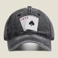 2025“Ace Cards Game, Poker Design”  Hand Washable Casual Hat for Men & Womennew23 2F7A
