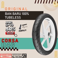 Ban Motor Matic Tubeless Corsa R46 Ring 14 Ban Motor Beat Vario Scoopy Tubles Depan Belakang Sepasang Ring 14