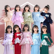 READY STOCK 2023 🌺  Baju Kurung Raya  Moden Budak Baju Kurung Peplum