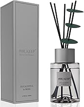 Airkeep Reed Diffuser/Grey Reed Diffuser Set/6.7 oz(200ml)/Eucalyptus&amp;Moss Oil Diffuser &amp; Reed Diffuser Sticks for Home Bathroom Office Decor, Fragrance and Aromatherapy Diffuser Oil Gift Set