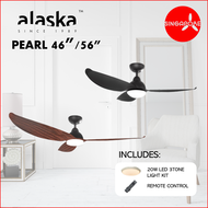 Alaska Pearl III 46" 56" Ceiling Fan DC Motor Ceiling Fan with LED 3-Tone Dimmable