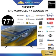 (ONLY FOR KL,N9,Johor,Malacca) Sony OLED XR-77A80J 77 Inch 4K UHD Android TV Google TV HDR Google Play Store Disney Plus Netflix Youtube Smart TV 77A80J