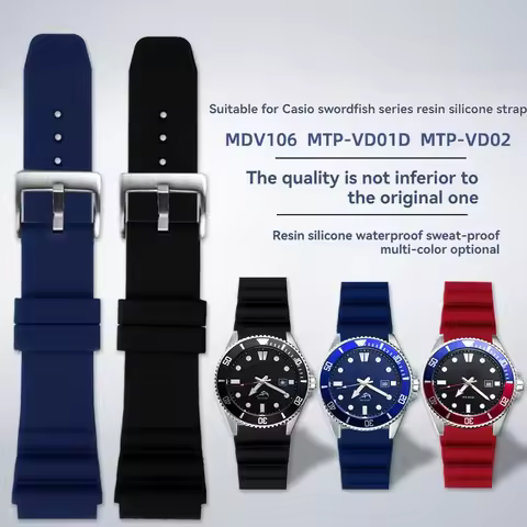 for Casio Casio Swordfish watch MDV-106 Water Ghost MTP-VD01 MTP-1374 MTP-1375 resin silicone watch 