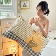 Taiwan Ready Stock Puff Cotton Soft Waxy Class A Thickened Ten-Layer Gauze Pillowcase Single Double 