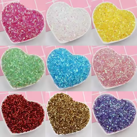 50g Bingsu Slime Additives Iridescent Beads Supplies DIY Sprinkles Kit For Fluffy Clear Crunchy Slim