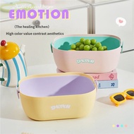 [Fast Shipping]Double Layer Drain Basket Large Capacity Dopamine Fruit Washing Preparation Drain Bas