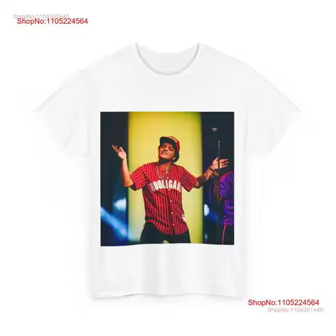 Bruno Mars cotton tee vintage Washed Slightly Unisex graphic Stylish designer clothes Versatile Brea