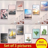 (Ready To ship) 3pcs/set Picture frame, mural picture, wall picture, floating frame, wall decoration