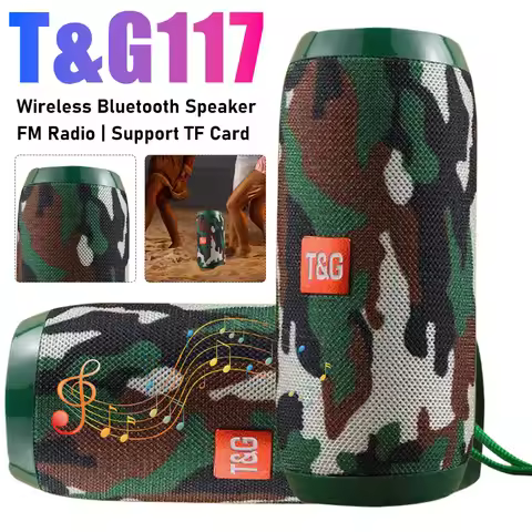 T&G117 Wireless Speaker Support TF Card & USB Flash Drive MP3 Music Player Portable FM Radio Subwoof