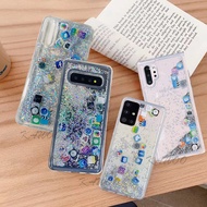 Samsung Galaxy S10 Plus A51 A71 A31 A52 A72 A53 A73 A23 Note 10 A50 A50S App Icon Glitter Liquid Bli