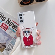 เคสโทรศัพท์มือถือ TPU ลายสุนัขตลก สําหรับ Samsung Galaxy S22 S21 S23 Plus Ultra Note20 A14 A23 A34 54 5G