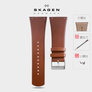 30mm shienge Skagen สายนาฬิกาใช้ได้ทั่วไปกับสกรูหนังแท้แบบเว้านูนของ Skagen อะไหล่จากโรงงาน