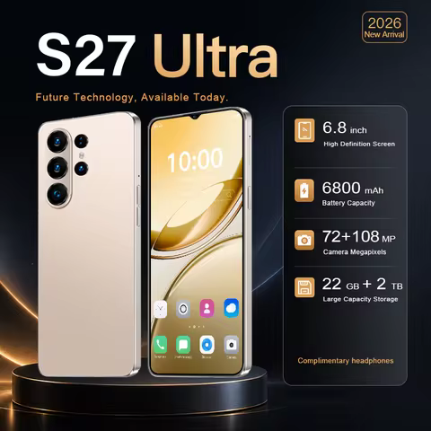 NEW High Quality S27 Ultra Global Version Original 6.8"HD 5G Dual Card Intelligent Standby System 80