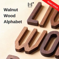 Mano Plus Walnut Wood Alphabet A - Z Wall Decoration Home Living Letter Wood Letter Art Craft