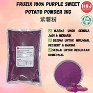 FRUZIX 100% PURPLE SWEET POTATO POWDER 1KG SERBUK UBI KELEDEK UNGU TULEN