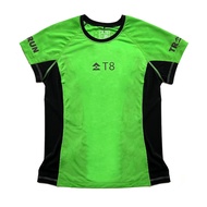 T8 Run เสื้อวิ่ง แขนสั้น ผู้หญิง ใส่วิ่ง กีฬากลางแจ้ง Women LIME สีเขียว ผ้าแห้งไว สีใหม่ เบา 90g