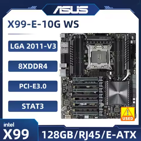ASUS X99-E-10G WS Workstation Motherboard intel X99 Socket 2011-v3 7×PCI-E X16 M.2 USB 3.1 PCIe 3.0 