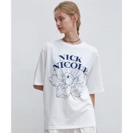 [Nick & NICOLE] Woman FLOWER HALF tee 4 Colors tee.
