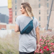 美國 TRAVELON | Active三層防盜腰包(藍) | 隨身包 貼身包