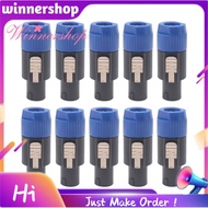 10PC 4Pin NL4FC Speaker Connector Ohm Plug Speaker Audio Cable Adapter Twist Lock 4Pin Speakon Femal
