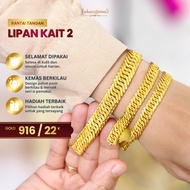 TukangemaS Rantai Tangan Emas 916 Tulen | Corak Lipan Kait 2 | Design Moden (LK2)