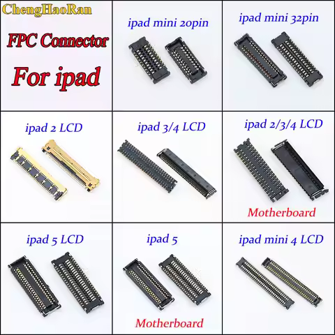 1pcs LCD Display screen FPC Connector Port Plug For ipad 2/3/4/5 Mini4 Mini 20pin 32pin on motherboa