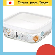 Iwaki Heat-Resistant Glass Airtight Container Shinjikato Forest Style Square 800ml B3247-SNE