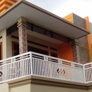 pagar balkon teras minimalis modern