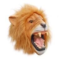 NEW Halloween Props Adult Angry Lion Head Masks Animal Full Latex Masquerade Birthday Party Face Mas